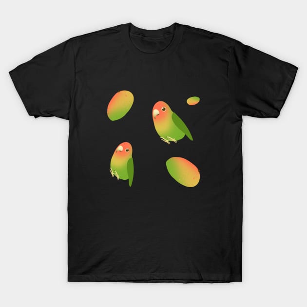 Antillean Mango Bird Birb Parrot Pattern Cute T-Shirt by yellowpomelo